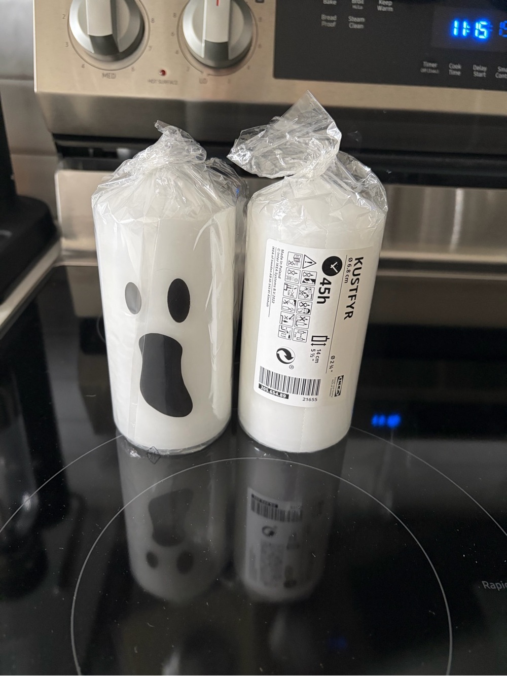 IKEA White Ghost Pillar Candle